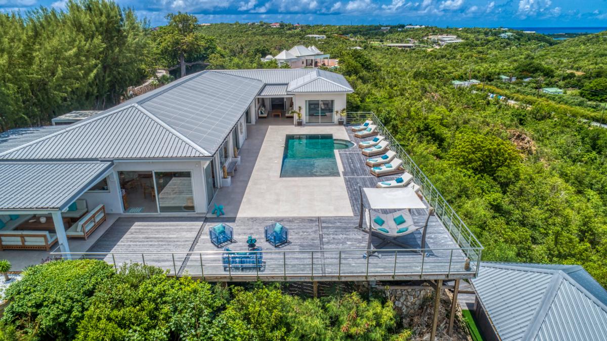 60_VillaAzurDream Location villa st Martin Terres Basse 7 chambres 14 personnes avec piscine et vue mer_21